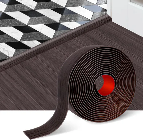 Vista 10 de Tira de transición de suelo autoadhesiva, tiras de cobertura de suelo laminado de vinilo de 1.57 pulgadas de ancho, divisores planos