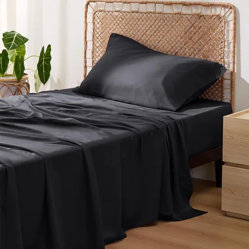 Vista 17 de Bedsure PureWoven 100% rayón derivado de bambú, sábanas de cama individual, 3 piezas