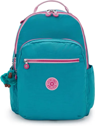 Vista 48 de Kipling Seúl - Mochila pequeña para tableta, diseño de flores acuáticas, talla única