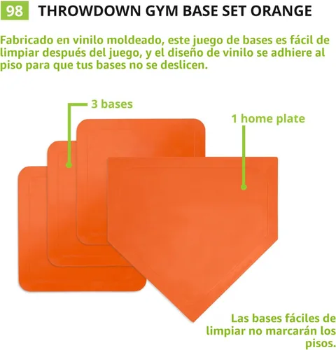 Vista 5 de Champion Sports Throw Down Base Sets – Durable Baseball & Softball Practice Bases for Indoor & Outdoor Training
