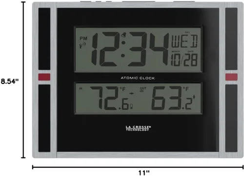 Vista 3 de La Crosse Technology Termómetro interior/exterior y reloj atómico (513-149)