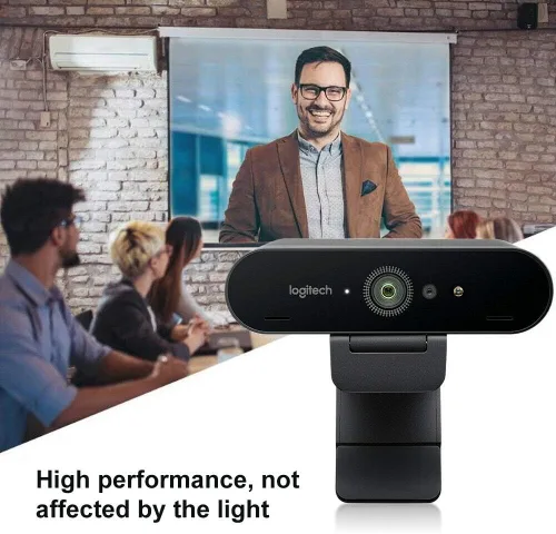 Vista 6 de Logitech Cámara web Brio - 90 Fps - USB 3.0-4096 X 2160 Video - Enfoque automático - Zoom digital 5X - Microp 4K Ultra HD, 1080p/60fps, luz
