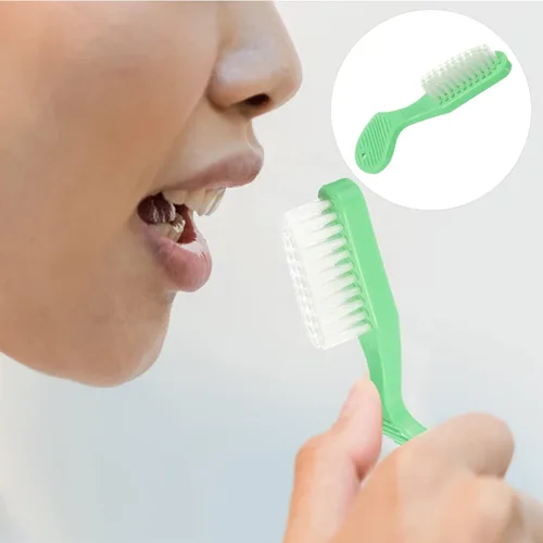 Vista 5 de Cepillo de dientes con mango para limpieza de dientes, 10 Uds