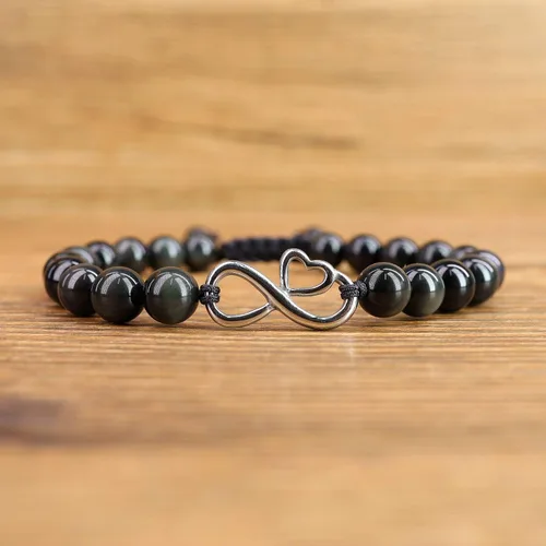 Vista 5 de COAI Love Heart Infinity - Pulseras para parejas de piedras para él y ella