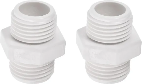 Vista 10 de M METERXITY Paquete de 4 accesorios de tubería de rosca macho de PVC – conector de manguera adaptador de rosca macho hexagonal G1/2, adaptador