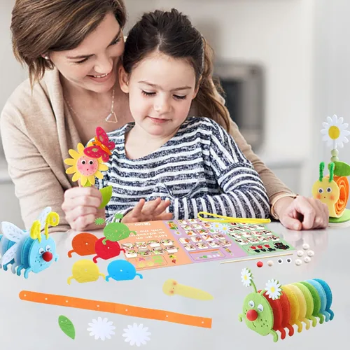 Vista 6 de Kit de manualidades Coola para niños de 4 a 8 años, Artes y manualidades para niños, Manualidades de fieltro para niños pequeños de 8 piezas