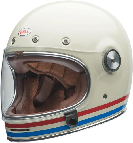 Vista 3 de Bell Bullitt - Casco (rayas blanco perlado brillante/rojo/azul - S)