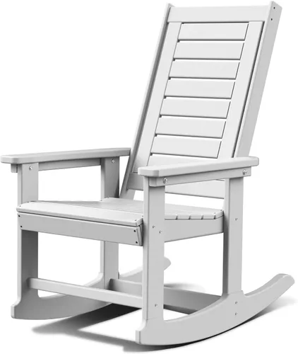 Vista 41 de GREENVINES Oversized Outdoor Rocking Chair, HDPE Rocker, Aqua