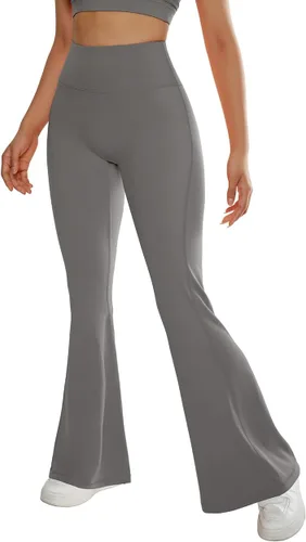 Vista 2 de SUUKSESS Leggings acampanados para mujer, pantalones de yoga de cintura alta con corte de bota y levantamiento de glúteos