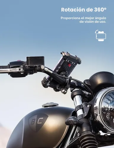 Vista 4 de Lamicall - Soporte de teléfono para bicicleta, soporte para teléfono celular, abrazadera para manubrio de bicicleta, clip para teléfono 11 Pro Max