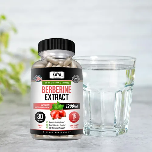 Vista 7 de Kaya Naturals Extracto de berberina HCL de 1200 mg - Sistema inmunológico - Niveles de gluco - Salud intestinal (vegetariano, sin OMG y sin gluten)