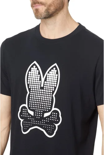 Vista 3 de Psycho Bunny Camiseta gráfica de rayas color negro LG (6 de hombre de EE. UU.), Negro