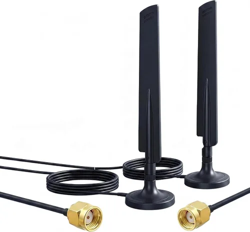 Vista 9 de 10dBi 5G 4G LTE Antena TS9 Magnética Paquete de 2 MIMO para Nighthawk M6 M5