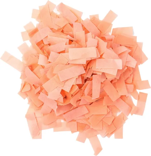 Vista 6 de Ultimate Confetti, Confeti biodegradable rectangular azul reactivo a los rayos UV, papel de seda resistente al fuego y confeti de caída lenta