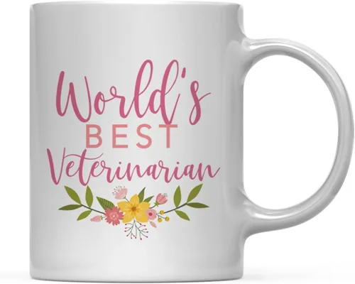 Vista 80 de Andaz Press Taza de café de 11 oz, regalo de broma de la mejor abbuela del mundo, diseño floral, paquete de 1
