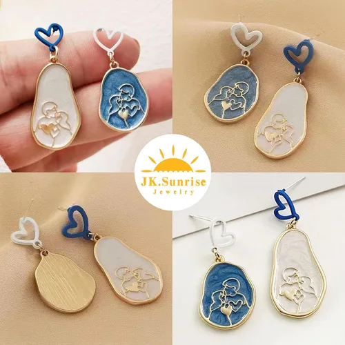 Vista 6 de JK.Sunrise 2 Pairs Trendy Fashion Drop Dangle Statement Women Earrrings Set Multipack Jewelry Gifts for Women Teen Girls