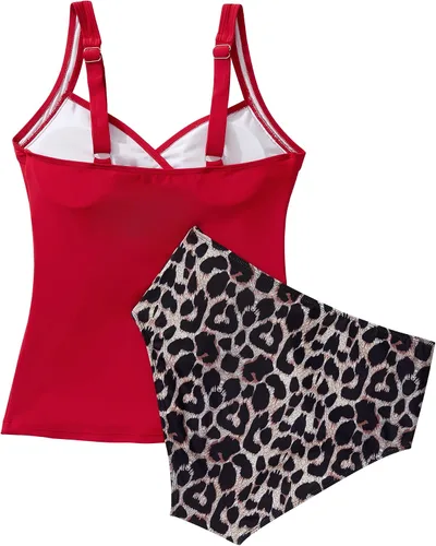 Vista 46 de SUUKSESS Traje de baño tankini sexy con efecto de realce y control de abdomen para mujer