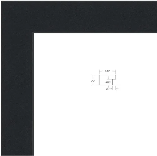 Vista 2 de ArtToFrames Marco de fotos 3x5 / 3 x 5 negro de 1.25 pulgadas de ancho (2WOMFRBW72079)