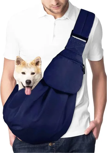 Vista 23 de Lukovee Correa para Mascotas, Correa para Perros Sin Manos, Correa Ajustable con Correa Acolchada, Bolsa de Hombro Transpirable de Algodón, Bolsa