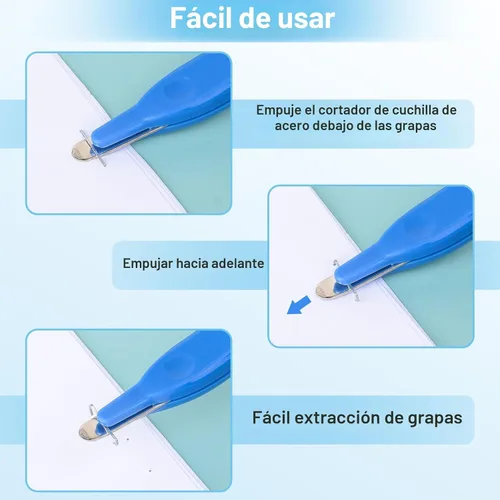 Vista 3 de Paquete de 4 herramientas de eliminación de grapas magnéticas, removedor de grapas profesionales, removedor de grapas para aula, herramienta de 4