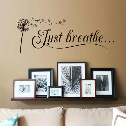 Vista 3 de Calcomanías de pared de diente de león, calcomanías gráficas para dormitorio, sala de estar, baño, decoración de 23 x 8 pulgadas