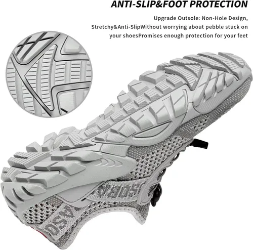 Vista 5 de SOBASO Zapatos de agua para mujeres y hombres, secado rápido, para natación, playa, zapatos acuáticos para deportes acuáticos, buceo, senderismo