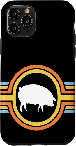 Vista 29 de Pig - Farm Farming Piglet Piggy Hog Swine Cute 70s Retro Case for iPhone 17
