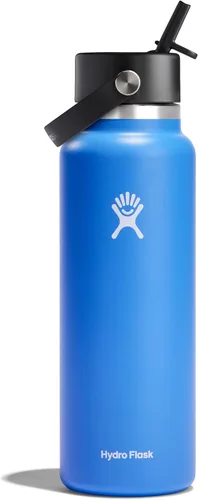 Vista 30 de Hydro Flask Botella de agua – Acero inoxidable aislado – Tapa flexible con popote de boca ancha, antiderrames, a prueba de fugas y recargable