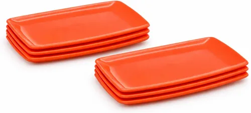 Vista 23 de Mintra Home - Platos reutilizables para servir (azul, cuadrado, 2 unidades (14 pulgadas)