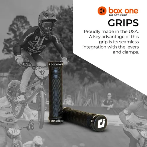 Vista 3 de Box Empuñaduras de manillar de bicicleta con bloqueo para bicicleta cómodos puños de manillar de bicicleta para BMX