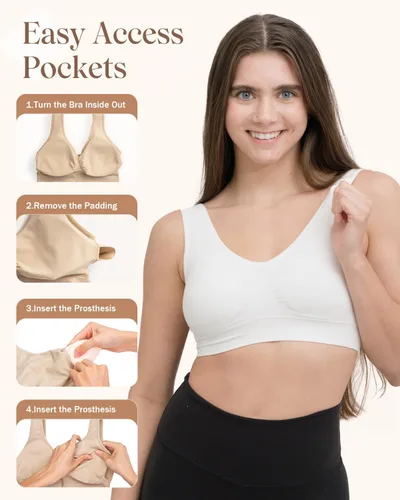 Vista 82 de Coobie Brasier sin costuras de cobertura completa para mujer con acolchado extraíble para mayor comodidad
