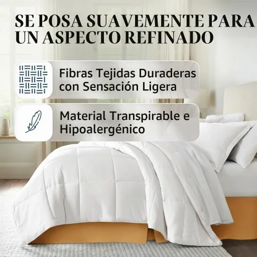 Vista 3 de Falda de cama Linen Market - Microfibra ultra suave - Ajuste fácil con caída a medida de 14 pulgadas - Calidad de hotel, resistente al encogimiento