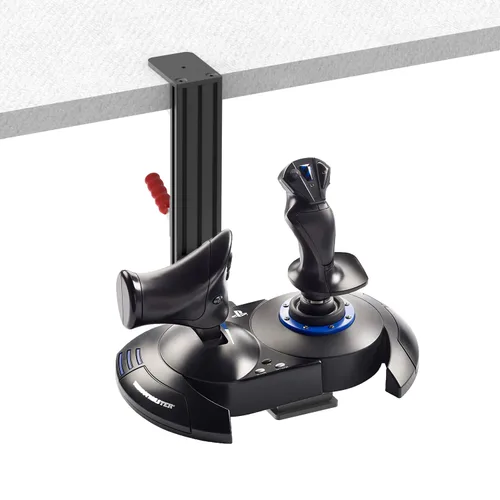 Vista 6 de HUYE 2 Pack Hotas Desk Mount for Flight Sim Game Joystick, Fits Thrustmaster Hotas Warthog,T-Flight, T.16000M, TCA, TSSH Shifter & Handbrake