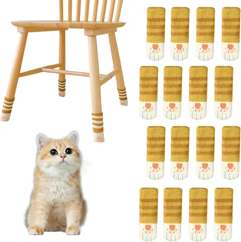 Vista 12 de 16 calcetines de silla de gato para patas de silla, protectores de suelo de patas de gato, calcetines para patas de silla para suelos de madera dura