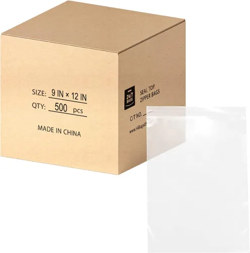 Vista 18 de Bolsas de plástico de polietileno transparentes con cierre de cremallera resellable de 6" x 9" (1000 bolsas) de 2 mil