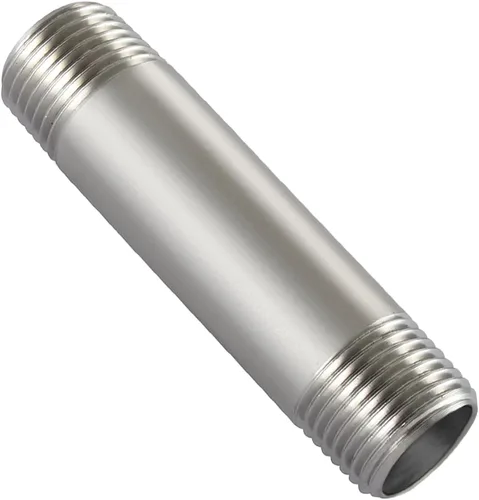 Vista 11 de Beduan Accesorios de tubería de acero inoxidable, 1" NPT x 1" NPT rosca macho, niple de 2" de longitud para tubería fundida