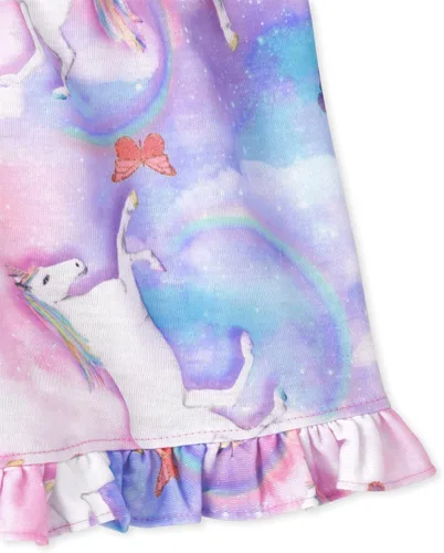 Vista 3 de The Children's Place girls The Children's Place Girls Sleeveless Tank Top and Shorts 2 Piece Pajama Set