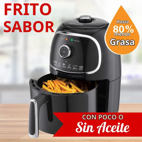 Vista 3 de Freidora eléctrica pequeña de 2 cuartos de galón con temporizador y control