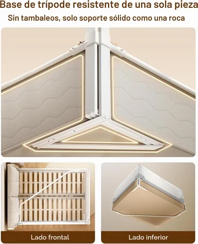 Vista 4 de 2 Barandillas de Cama de Tamaño Completo para Niños Pequeños, Sin Necesidad de Taladro, Protector de Barandilla de Cama para Bebé con Altura