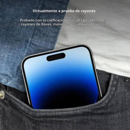 Vista 3 de Belkin UltraGlass - Protector de pantalla para iPhone 14 Pro Max, fácil aplicación con bandeja guía de instalación, protector de pantalla de vidrio