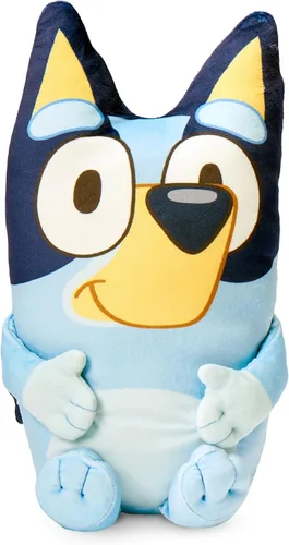 Vista 5 de Bluey Throw & Plush Hugger Set, 50"x60" Silk Touch Blanket with 3D Character Pillow – Soft, Cozy Blanket for Kids and Toddlers Bluey Fun