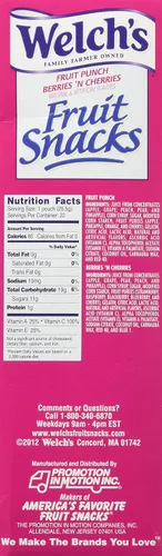 Vista 2 de Welch's Fruit Snacks 22 bolsas - Ponche de frutas y bayas y cerezas 0.9 oz