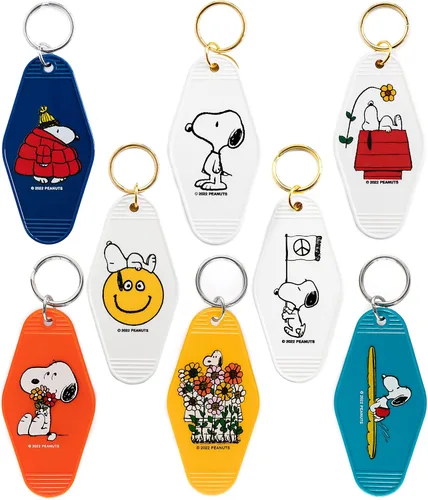 Vista 3 de Three Potato Four x Peanuts - Etiqueta para llave de abrigo hinchado Snoopy, Blanco