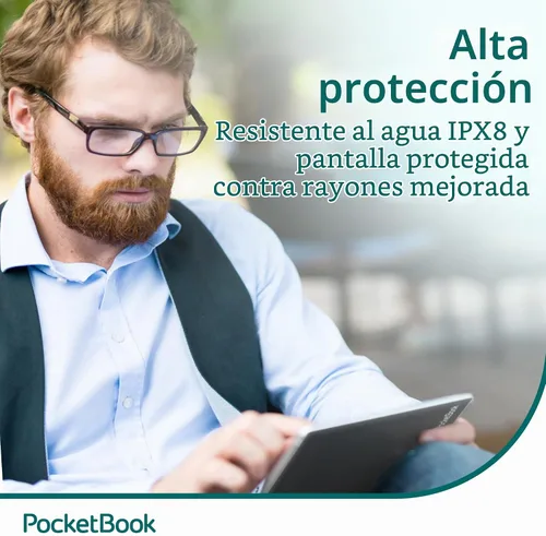 Vista 7 de PocketBook InkPad 4 Lector de audio y libros electrónicos amigable con los ojos Pantalla grande de tinta electrónica de 7.8 pulgadas