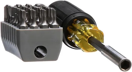 Vista 10 de Klein Tools 32510 Destornillador magnético de puntas múltiples con puntas resistentes Torx, hexagonal, llave inglesa, de tres alas, Torq y tuerca a