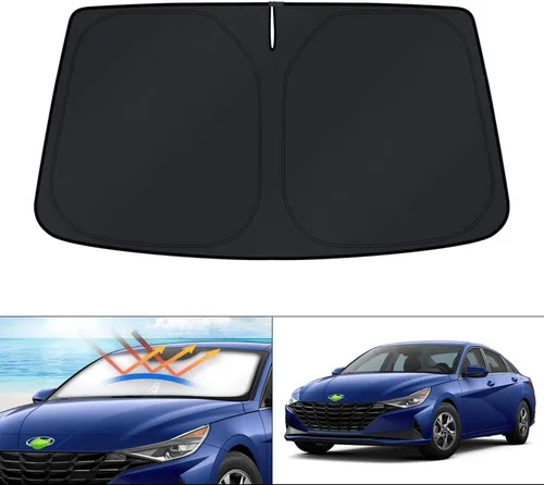 Vista 15 de KUST - Parasol plegable para parabrisas para BMW X1 E84, accesorios 2011 2012 2013 2014 2015, protector de visera de sol ajustable que bloquea