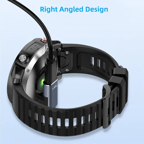 Vista 3 de AreMe Adaptador de carga para reloj Garmin y cable corto magnético USB C