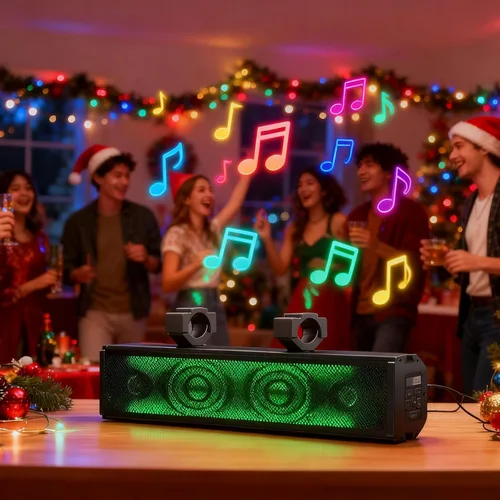 Vista 2 de Barra de sonido UTV de 400 W, altavoces para carrito de golf, Bluetooth, barra de sonido para carrito de golf, altavoz UTV, barra de sonido