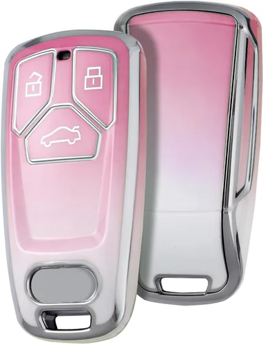 Vista 10 de ELOHEI Funda para Llavero de Audi, Cubierta de TPU Suave Premium con Protección Completa de 360 Grados, Accesorios de Estuche para Llave Compatible