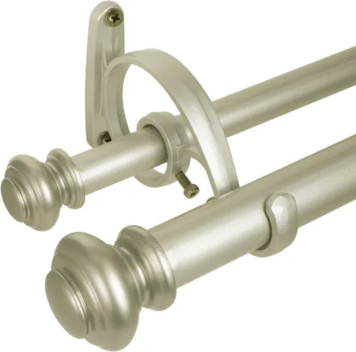 Vista 9 de Set de varillas para cortinas de arena doble telescópicas Decopolitan Urn, 36-72", bronce antiguo